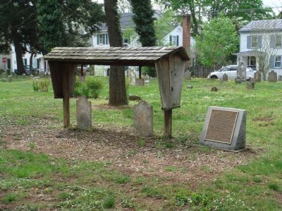 Marker Next to the Two Oldest Gravestones image. Click for full size.