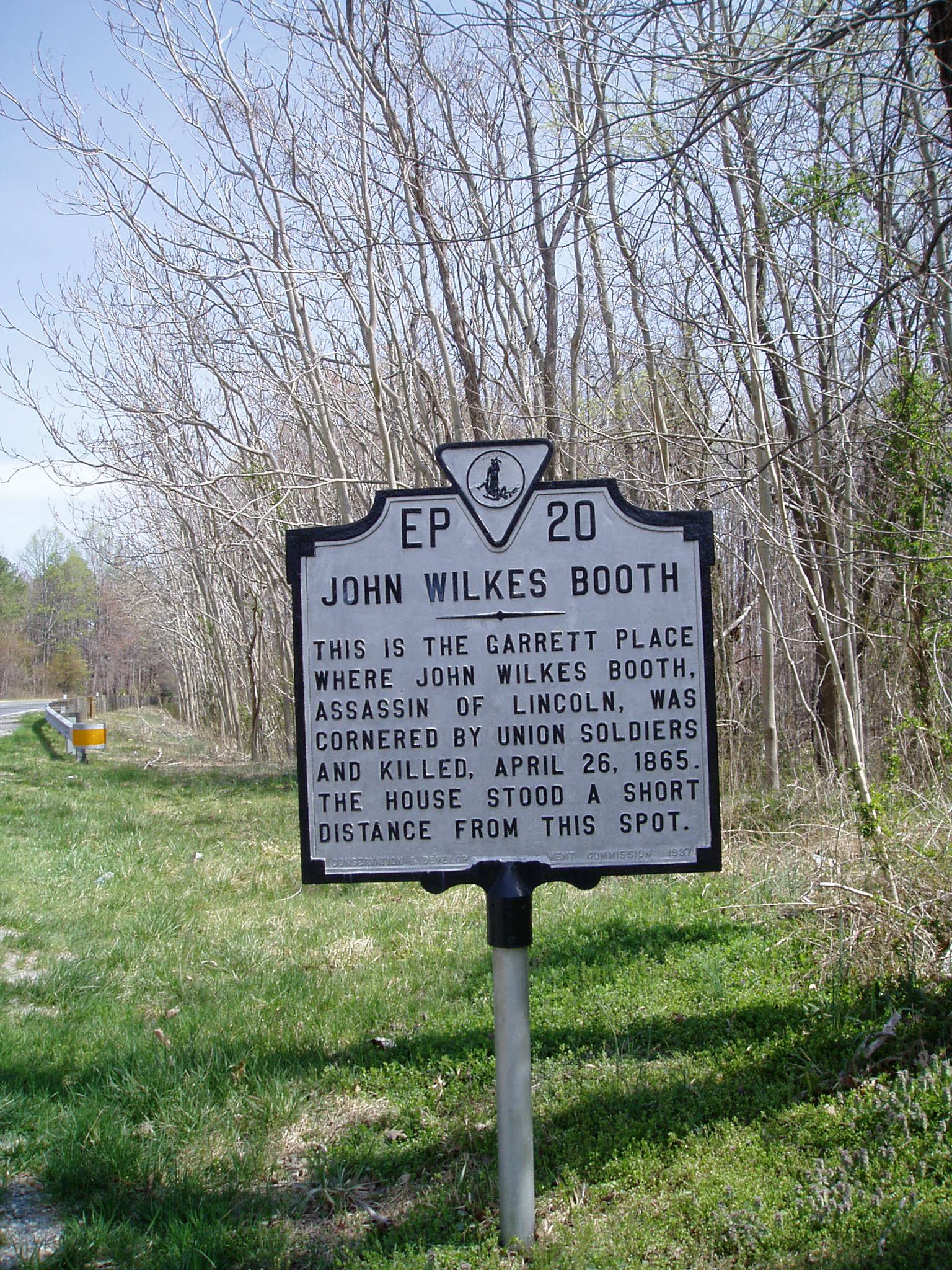 John Wilkes Booth Marker