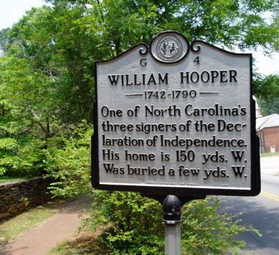 William Hooper, one of the three signers of the Declaration of Independence image. Click for full size.