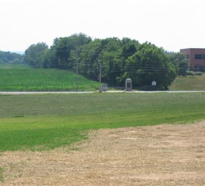 View of the Marker and Monocacy Battle Monuments image. Click for full size.