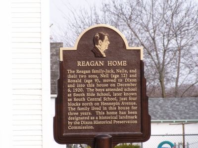 Reagan Home Marker image. Click for full size.