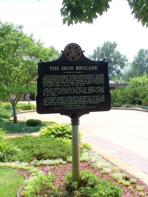 Long shot of the Iron Brigade marker. image. Click for full size.