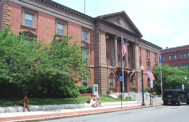 Frederick Douglass Marker outside of City Hall image. Click for full size.