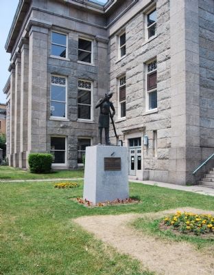 Monument on the library grounds. Click for full size. Monument on the library grounds image. Click for full size.
