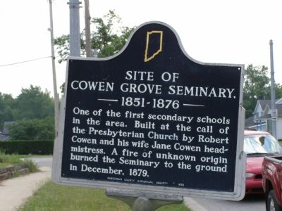Site of Cowen Grove Seminary Marker. Click for full size. Site of Cowen Grove Seminary Marker image. Click for full size.