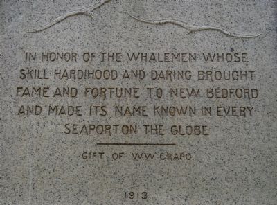 Inscription on back of the monument image. Click for full size.