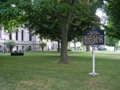 Indiana's Glacier Lakes Marker. Click for full size. Indiana's Glacier Lakes Marker image. Click for full size.