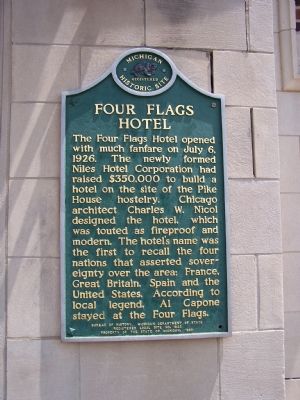 Four Flags Hotel Marker image. Click for full size.