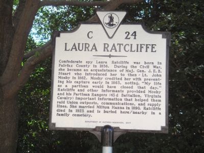 Laura Ratcliffe Marker. Click for full size. Laura Ratcliffe Marker image. Click for full size.