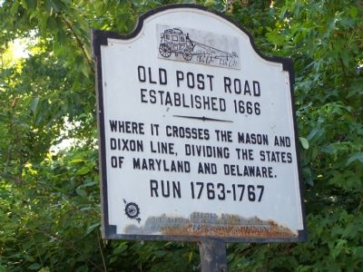 Old Post Road established 1666 Marker image. Click for full size.
