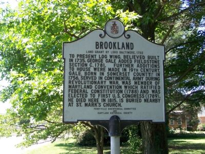 Brookland Land Grant by Lord Baltimore 1732 Marker image. Click for full size.
