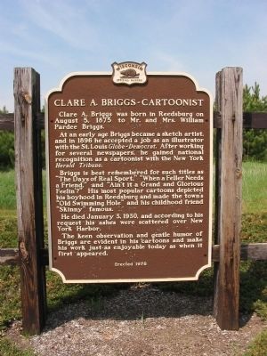 Clare A. Briggs - Cartoonist Marker. Click for full size. Clare A. Briggs - Cartoonist Marker image. Click for full size.