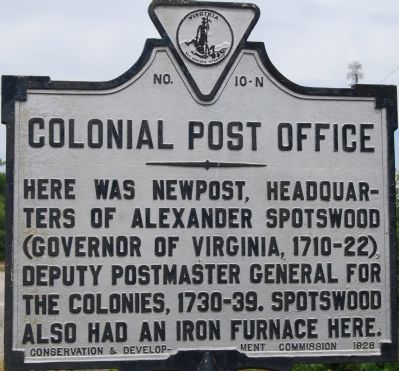 Colonial Post Office Marker image. Click for full size.