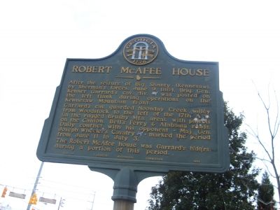 Robert McAfee House Marker image. Click for full size.