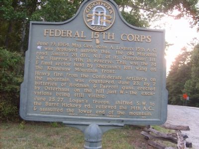 Federal 15th Corps Marker image. Click for full size.