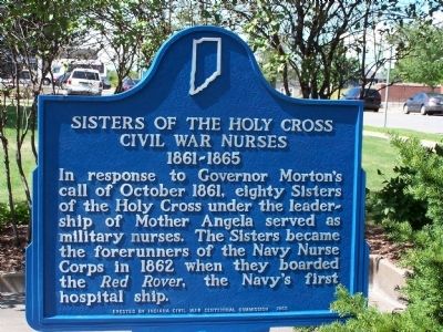 Former Location of the<br>Sisters of the Holy Cross, Civil War Nurses,<br>1861-1865 Marker image. Click for full size.