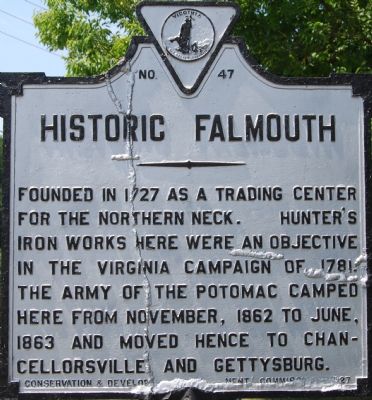 Historic Falmouth Marker. Click for full size. Historic Falmouth Marker image. Click for full size.