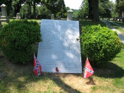 Tablet Honoring the Confederate Veterans image. Click for full size.