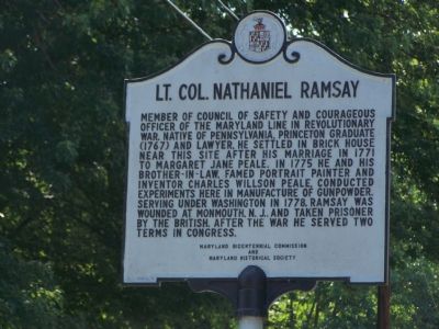 Lt. Col. Nathaniel Ramsay Marker. Click for full size. Lt. Col. Nathaniel Ramsay Marker image. Click for full size.