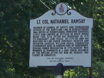 Lt. Col. Nathaniel Ramsay Marker image. Click for full size.