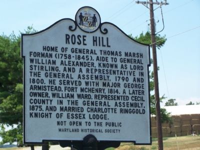 Rose Hill Marker image. Click for full size.
