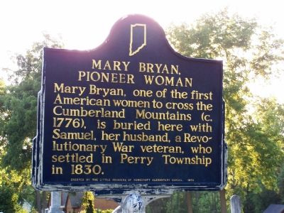 Mary Bryan, Pioneer Woman Marker. Click for full size. Mary Bryan, Pioneer Woman Marker image. Click for full size.