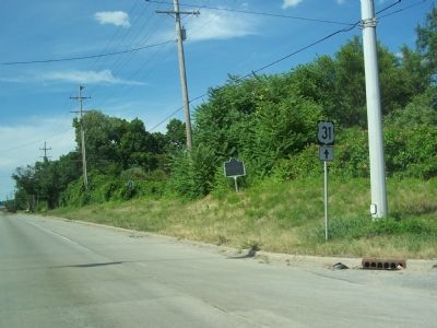 Indiana Territorial Line Marker in its previous location image. Click for full size.