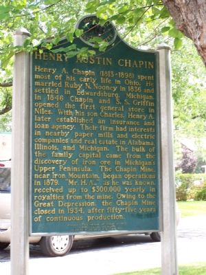 Henry Austin Chapin side of the marker image. Click for full size.