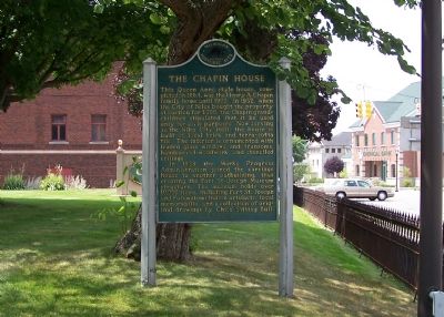 The Chapin House side of the marker image. Click for full size.