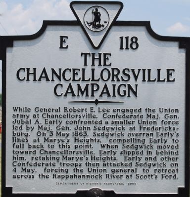 The Chancellorsville Campaign Marker. Click for full size. The Chancellorsville Campaign Marker image. Click for full size.