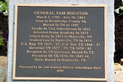General Sam Houston Marker. Click for full size. General Sam Houston Marker image. Click for full size.