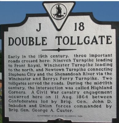 Double Tollgate Marker image. Click for full size.