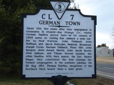 German Town marker image. Click for full size.