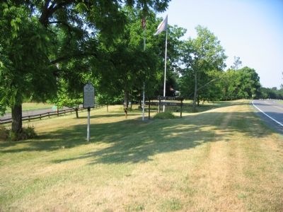 The Marker and Boy Scout Plaque in the Village Park image. Click for full size.