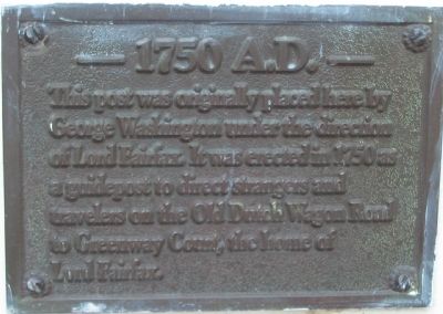 Marker on the White Post. Click for full size. Marker on the White Post image. Click for full size.