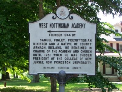 West Nottingham Academy Founded 1744 by Marker image. Click for full size.