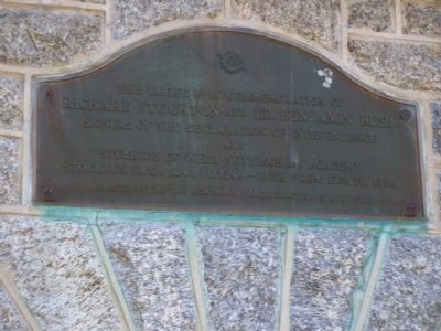 Stockton / Rush Memorial Gate Tablet. Click for full size. Stockton / Rush Memorial Gate Tablet image. Click for full size.