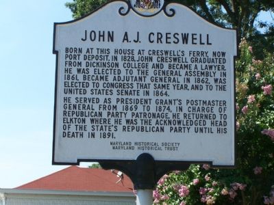 John A. J. Creswell Marker image. Click for full size.