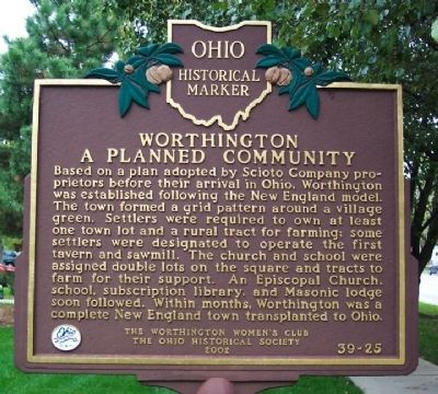 Worthington, A Planned Community Marker image. Click for full size.