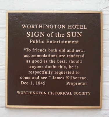 Worthington Hotel Marker image. Click for full size.
