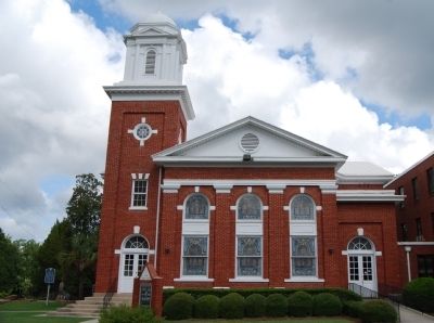 First Baptist Church - South View<br>Marker Can Be Seen Left of the Entrance image. Click for full size.