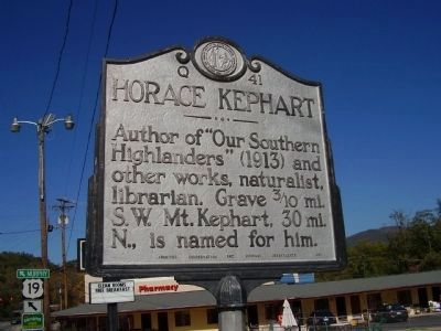 Horace Kephart Marker. Click for full size. Horace Kephart Marker image. Click for full size.