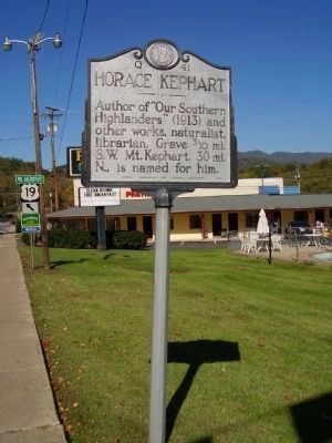 Horace Kephart Marker. Click for full size. Horace Kephart Marker image. Click for full size.