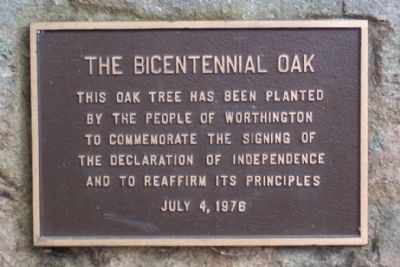 The Bicentennial Oak Marker image. Click for full size.