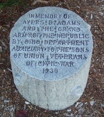 Ayers B. Adams and the G.A.R. Marker image. Click for full size.