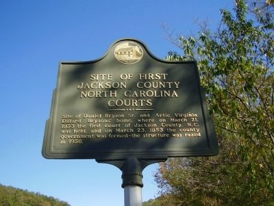 Site of First Jackson County North Carolina Courts Marker image. Click for full size.