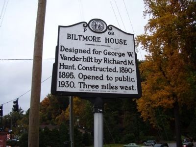 Biltmore House Marker image. Click for full size.