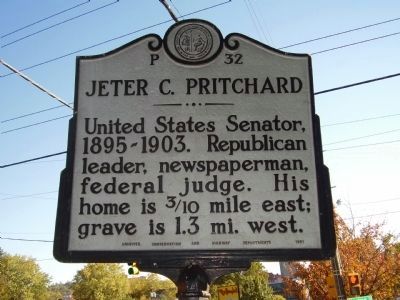 Jeter C. Pritchard Marker. Click for full size. Jeter C. Pritchard Marker image. Click for full size.