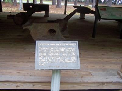 Machinery From The C.S.S. Nashville Marker. Click for full size. Machinery From The C.S.S. Nashville Marker image. Click for full size.