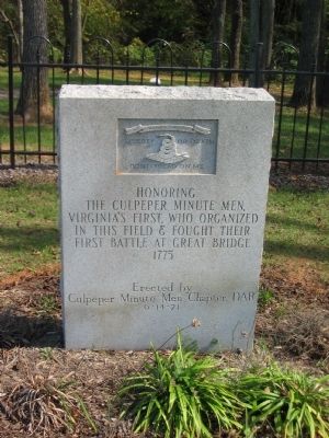 The Culpeper Minute Men Memorial. Click for full size. The Culpeper Minute Men Memorial image. Click for full size.